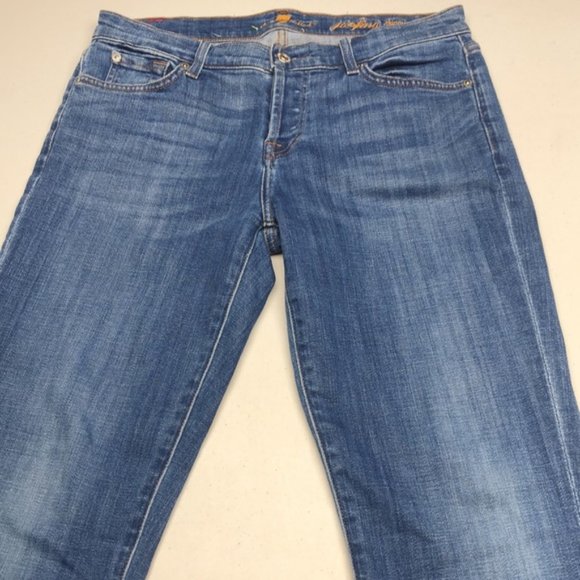 BUTTONFLY 7 for ALL MANKIND JOSEFINA SKINNY BOYFRIEND JEANS 26x32 🇺🇸 - Picture 4 of 11